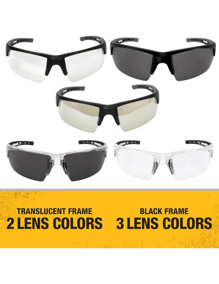 Gafas de Seguridad DEWALT DPG100-1D - Marco Negro - Lente Clara