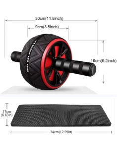 Rueda Abdominal Boinesnaw con Almohadilla para Rodillas 200kg 2