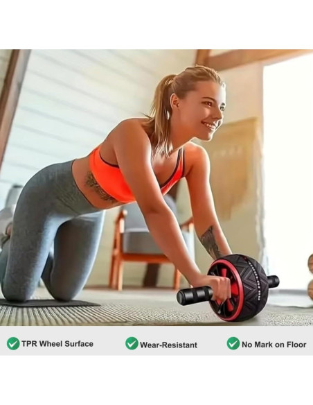 Rueda Abdominal Boinesnaw con Almohadilla para Rodillas 200kg