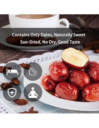 Dátiles Rojos Jujube 500g - Fruta Seca Sin Azúcar Añadido
