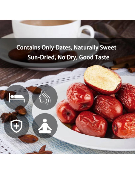 Dátiles Rojos Jujube 500g - Fruta Seca Sin Azúcar Añadido