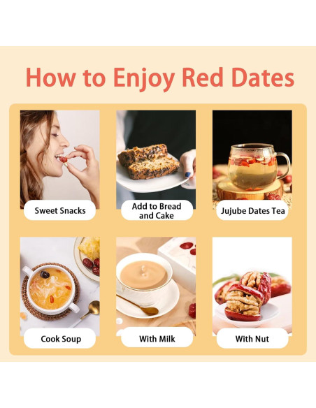 Dátiles Rojos Jujube 500g - Fruta Seca Sin Azúcar Añadido