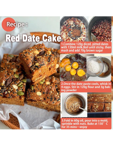 Dátiles Rojos Jujube 500g - Fruta Seca Sin Azúcar Añadido