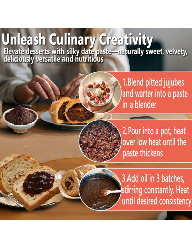 Dátiles Rojos Jujube 500g - Fruta Seca Sin Azúcar Añadido