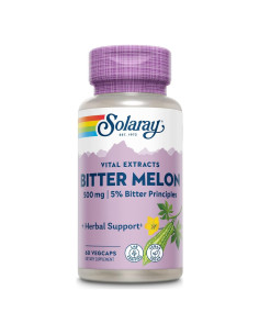 Extracto de Fruta de Melón Amargo Solaray 500mg 60 VegCaps