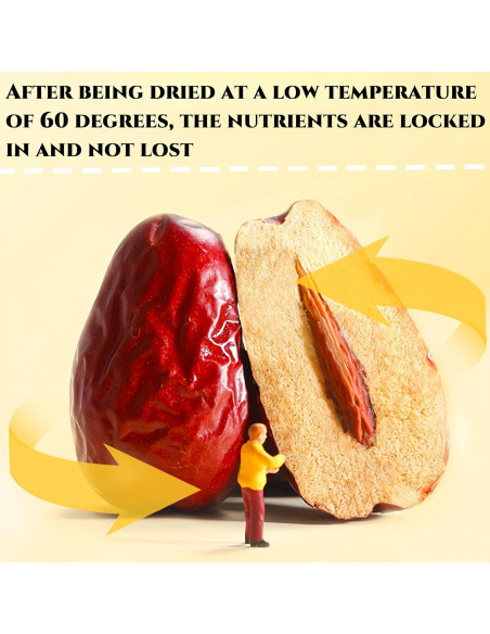 Dátiles Rojos Jujube Premium GXXDMZAQ 500g - Fruta Seca Dulce