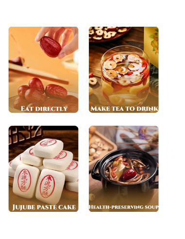 Dátiles Rojos Jujube Premium GXXDMZAQ 500g - Fruta Seca Dulce