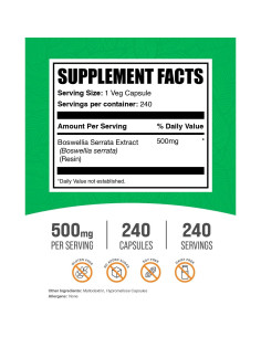 Cápsulas de Boswellia Serrata BulkSupplements 500 mg - 240 Unidades 2