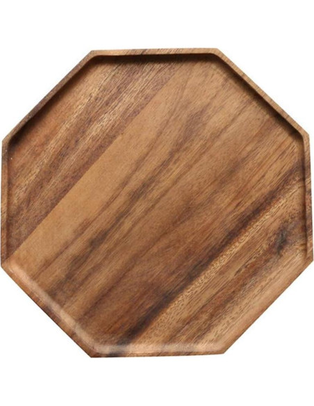 Juego de 2 Bandejas de Madera de Acacia Renawe 25 cm