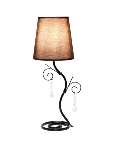 Lámpara de Mesa Simple Designs LT1142-BWN con Cristales 48cm