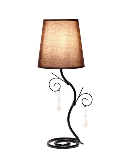 Lámpara de Mesa Simple Designs LT1142-BWN con Cristales 48cm