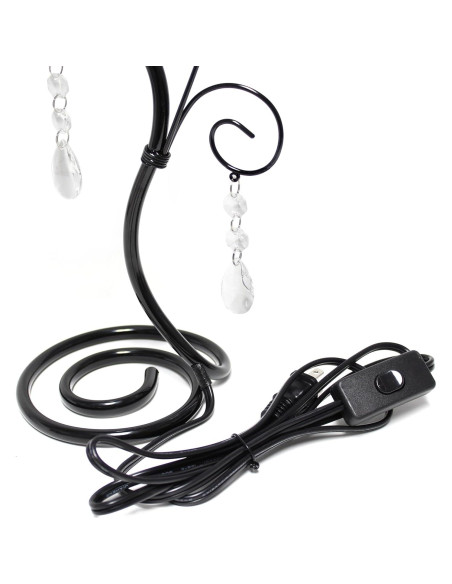 Lámpara de Mesa Simple Designs LT1142-BWN con Cristales 48cm