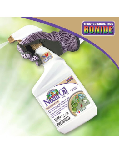 Aceite de Neem Bonide 946 ml - Insecticida y Fungicida Orgánico