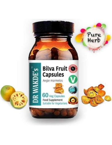 Cápsulas de Fruta Bael DR WAKDE 60 Veganas 100% Herbal