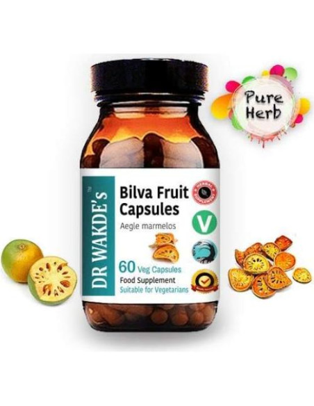 Cápsulas de Fruta Bael DR WAKDE 60 Veganas 100% Herbal