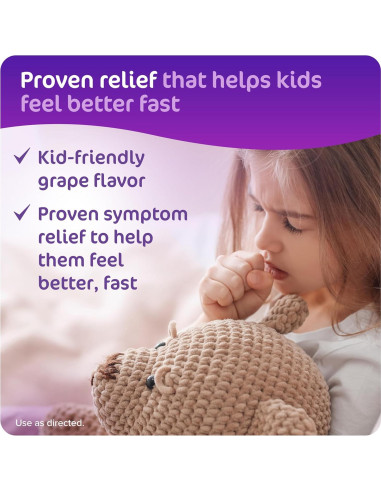 Dimetapp para Niños 236.6 ml - Alivio Resfriado y Tos Sabor Uva
