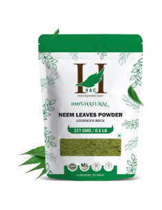 Polvo de Hojas de Neem Natural H&C 227 Gr para Piel y Cabello
