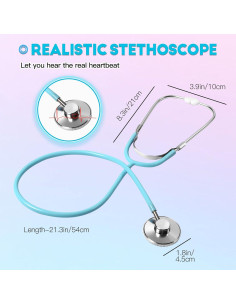 Set de Juguete Estetoscopio para Niños Phobby - 2 Piezas Azul 2