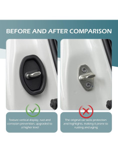 Cubierta Protectora de Cerradura de Puerta de Coche Dogary 2 PCS 2