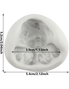 Molde de Silicona Ángel Bebé YANQINMS 8.06x7.29 cm 2