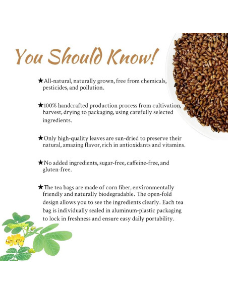 Té de Semilla de Cassia Orgánica Soilmount - 18 Bolsitas