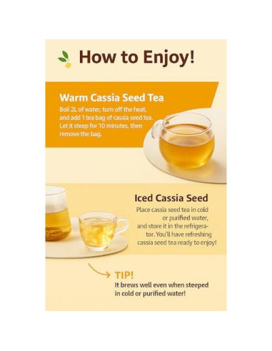 Té de Semilla de Cassia Tostada 18 Bolsitas 100% Natural