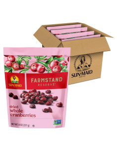 Arándanos Secos Enteros Sun-Maid - Paquete de 4 bolsas 226g