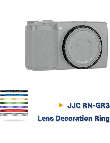 Anillo de Decoración de Lente JJC para Ricoh GR III - Negro