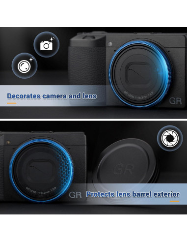Anillo de Decoración de Lente JJC para Ricoh GR III - Negro