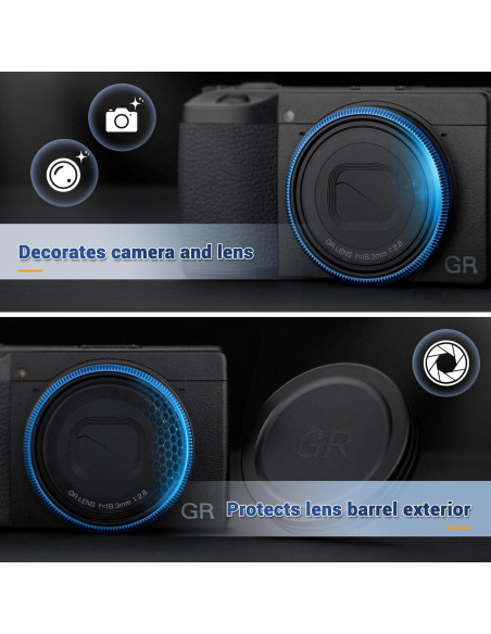 Anillo de Decoración de Lente JJC para Ricoh GR III - Negro