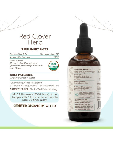 Extracto de Hierba de Trébol Rojo Orgánico HerbEra 118.29 ml