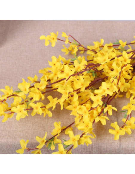 Flores Artificiales de Forsitia OUKEYI - 5 Pcs 94 cm Amarillo