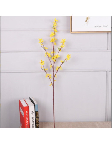 Flores Artificiales de Forsitia OUKEYI - 5 Pcs 94 cm Amarillo