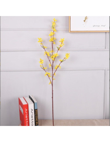 Flores Artificiales de Forsitia OUKEYI - 5 Pcs 94 cm Amarillo