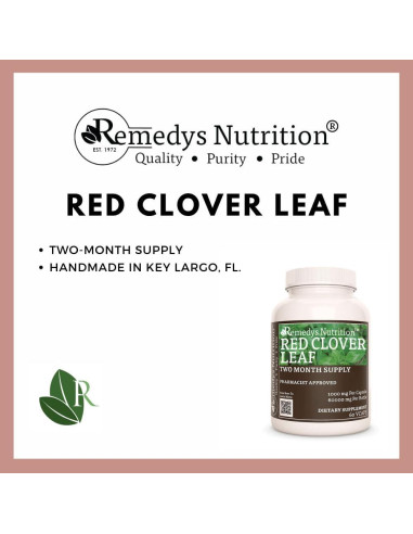 Cápsulas de Hoja de Trébol Rojo Remedy's Nutrition 1000 mg 60 Unidades