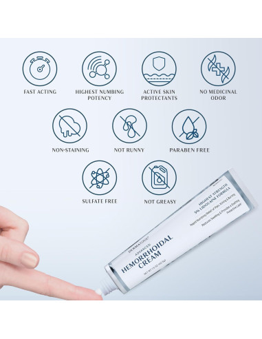 Crema Avanzada para Hemorroides DERMATOOL 5% Lidocaína 42g