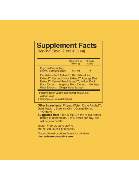 Bitters Digestivos Urban Moonshine Cítricos 59 ml Orgánico