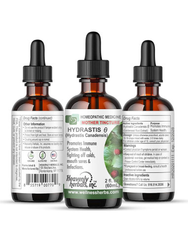 Tintura Madre Homeopática Hydrastis Canadensis 59.15 mL - Salud Inmunológica