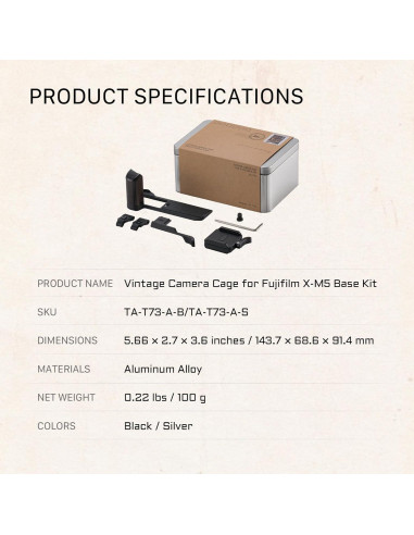 Jaula de Cámara Vintage Tilta para Fujifilm X-M5 - Ligera y Funcional