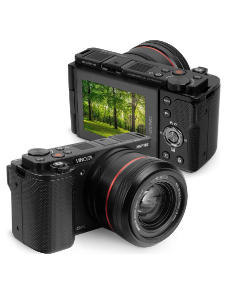 Cámara Minolta 72MP Zoom Óptico 10x Negra MNF10Z-BK