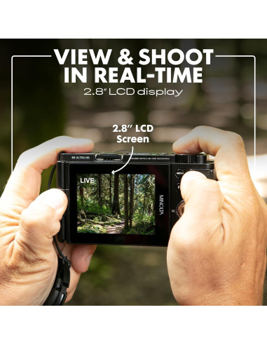 Cámara Minolta 72MP Zoom Óptico 10x Negra MNF10Z-BK