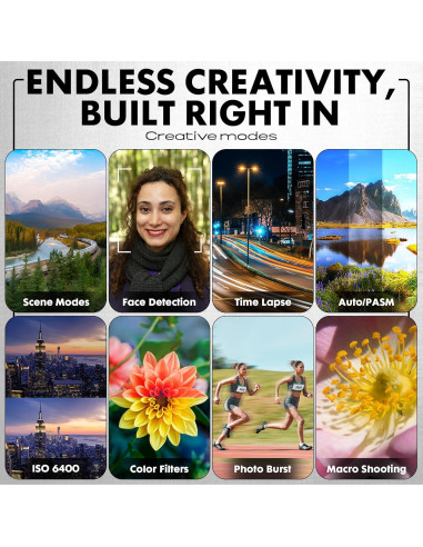 Cámara Minolta 72MP Zoom Óptico 10x Negra MNF10Z-BK