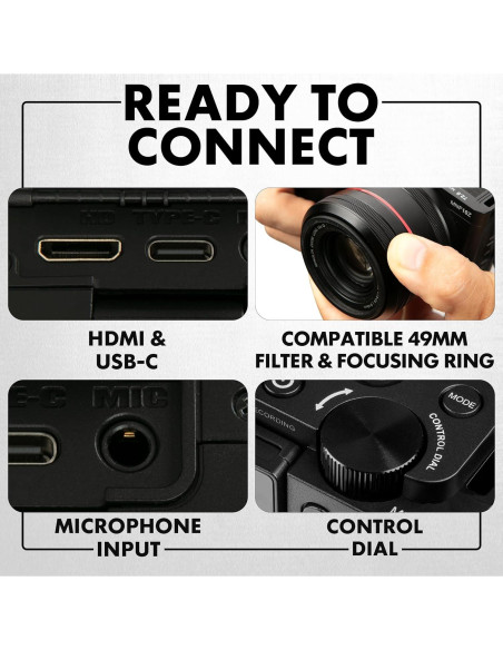 Cámara Minolta 72MP Zoom Óptico 10x Negra MNF10Z-BK