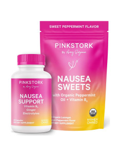 Dulces Orgánicos Pink Stork con Vitamina B6 y Jengibre - 60 Unidades