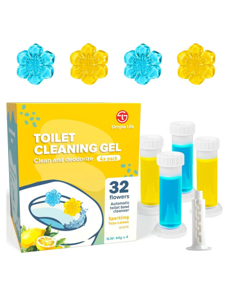 Gel Limpiador de Inodoro Simple Life - 32 Sellos Aroma Floral