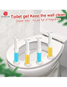 Gel Limpiador de Inodoro Simple Life - 32 Sellos Aroma Floral 2