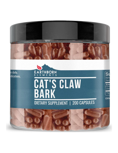 Corteza de Garra de Gato Earthborn Elements 200 Cápsulas Puras