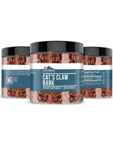 Corteza de Garra de Gato Earthborn Elements 200 Cápsulas Puras