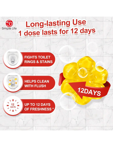 Gel Limpiador de Inodoro Simple Life - 32 Sellos Aroma Floral