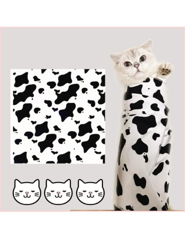 Envoltura Acicalamiento Gatos Chubby Bear XL 90x90cm Vaca